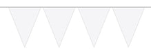 Creative - Guirnalda para fiestas de 10 m y 15 banderas, color blanco (22621)
