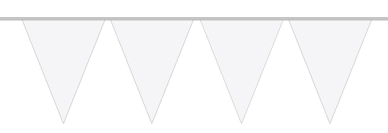 Creative - Guirnalda para fiestas de 10 m y 15 banderas, color blanco (22621)