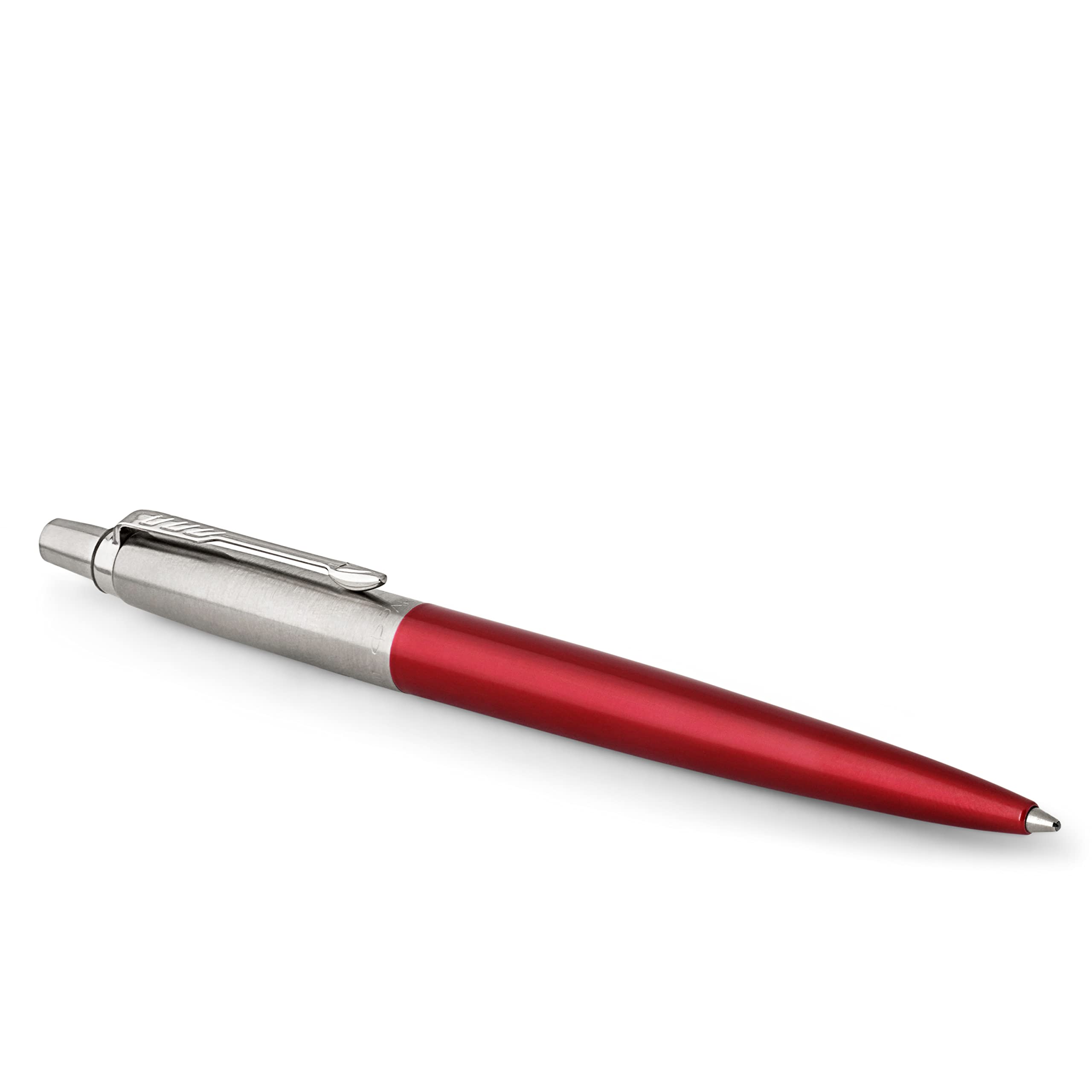 Parker Jotter Originals Christmas Cracker | Refillable Ballpoint Pen Christmas Gift | Red Vermilion Finish | 100% Recyclable & Plastic-Free Packaging | Medium Point | Blue Ink