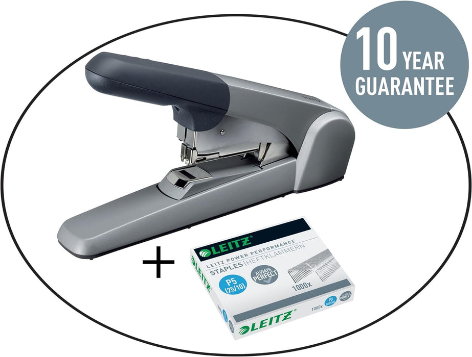 Leitz 55740000 P5 Power Performance 25/10 Staples, Power Performance, Resistant Metal Wire, Length 10 mm, 1000 Staples, Staples Up to 60 Sheet Capacity
