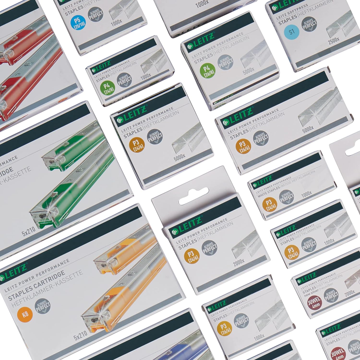 Leitz 55590000 P4 Power Performance 26/8 Staples, Strong Steel, Length 8 mm, 5000 Staples, Staples Up to 40 Sheet Capacity