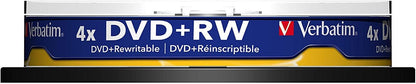 Verbatim DVD+RW 4.7GB - DVD+RW Matt Silver regrabables (10 Unidades)