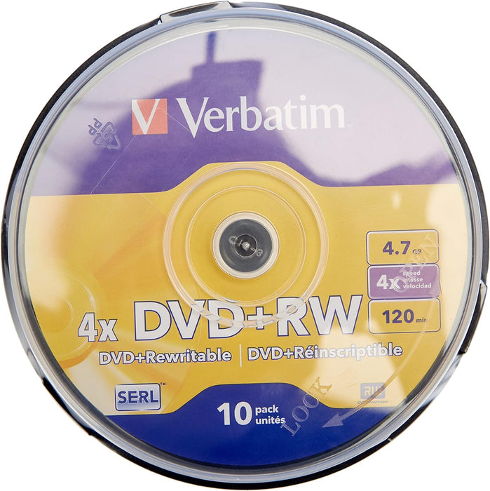 Verbatim DVD+RW 4.7GB - DVD+RW Matt Silver regrabables (10 Unidades)