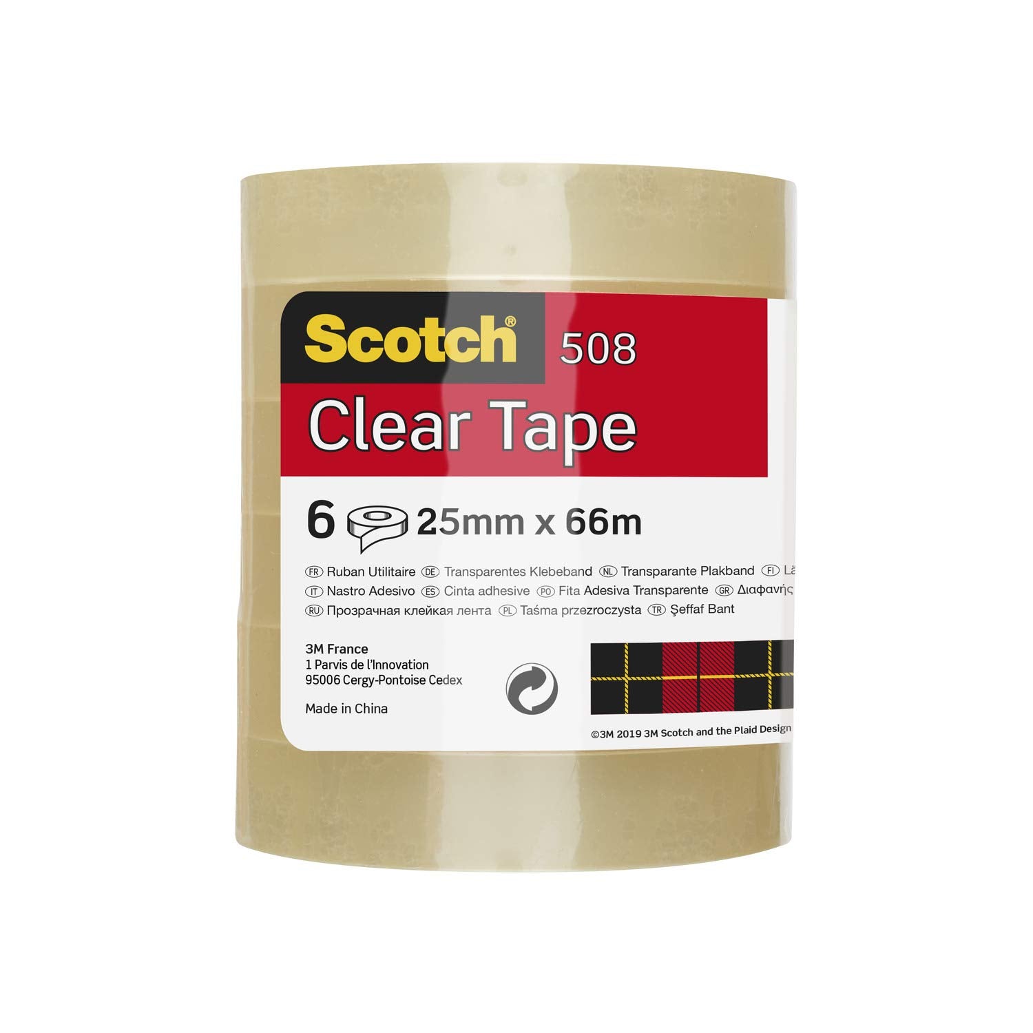 Scotch Heavy Duty Packaging Tape, Value Pack, 6 Rolls of Strong Brown Tape, 50 mm x 66 m - Ideal for Packing Boxes and Parcels & Clear Tape, Pack of 6 Rolls, 25 mm x 66 m