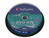 Verbatim DVD-RW 4x Matt Silver 4.7GB, 10er Pack Spindel, DVD Rohlinge beschreibbar, 4-fache Brenngeschwindigkeit & Hardcoat Scratch Guard, DVD leer, Rohlinge DVD wiederbeschreibbar Matt Silver (10 Stück )1er Pack