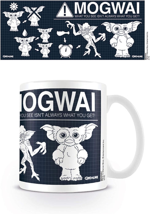Pyramid International Gremlins Mug (Mogwai Rules Design) 11oz Ceramic Coffee Mug, Cups and Coffee Mugs for Women and Men, Mugs for Kids - Official Merchandise
