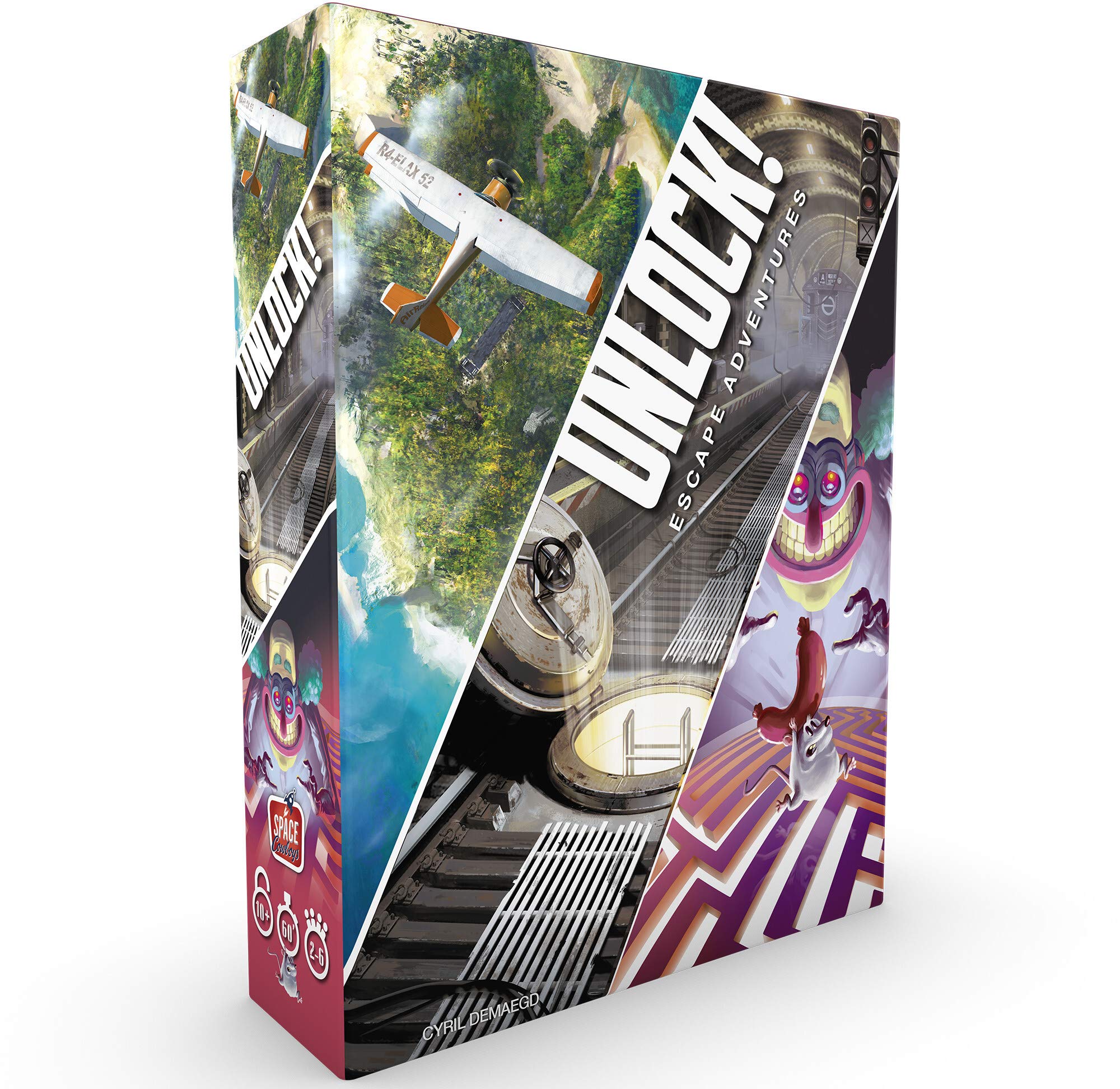 Space Cowboys, Unlock!, Board Game, Ages 10+, 2-6 Players, 60 Minutes Playing Time