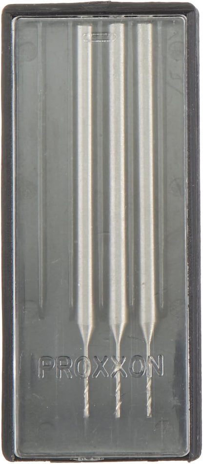 Proxxon 28864 Tungsten Vanadium Micro Twist Drills, 3 pcs., 1/64" (0,5 mm), Silver