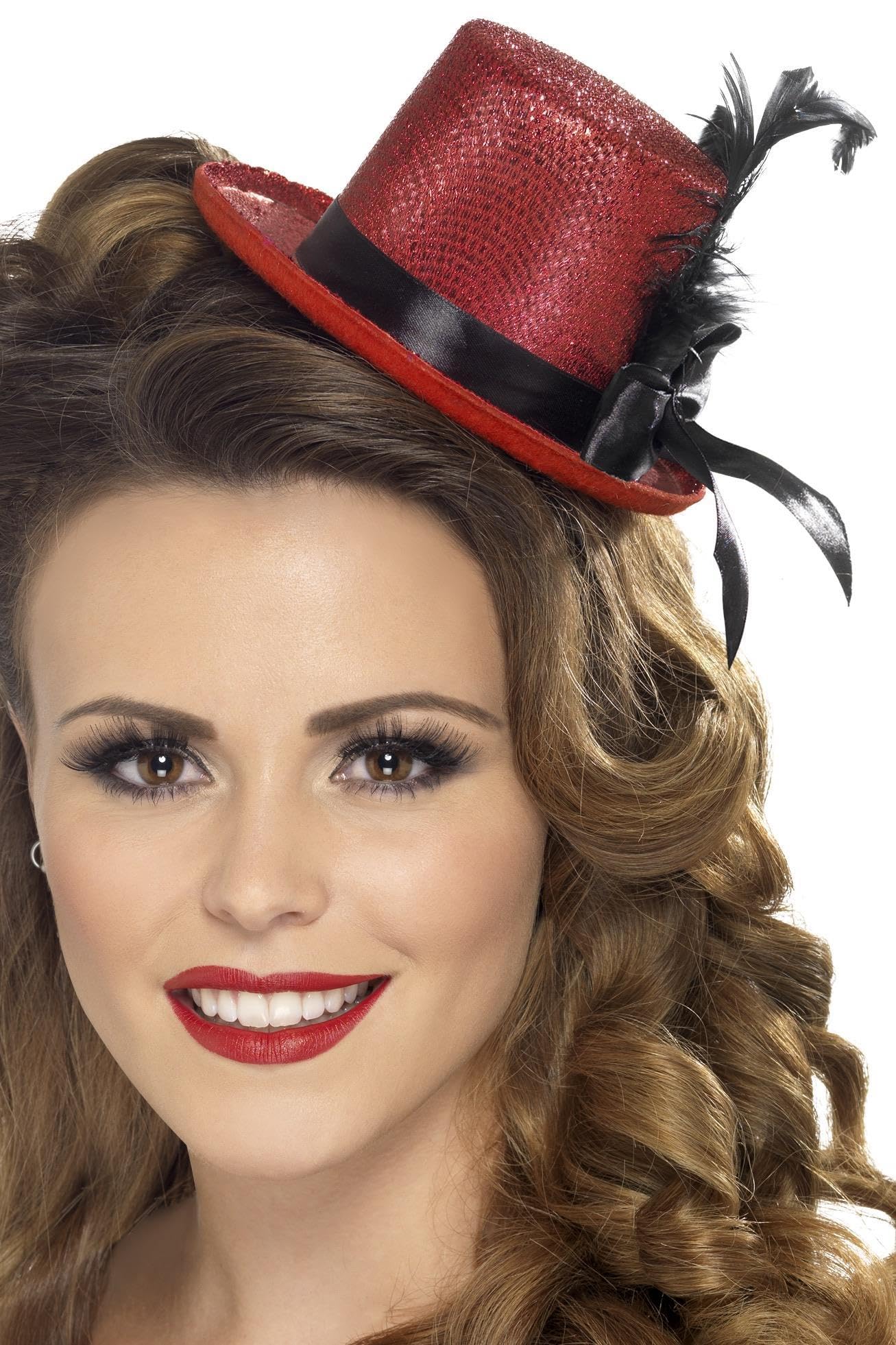 Smiffys Mini Tophat, Red