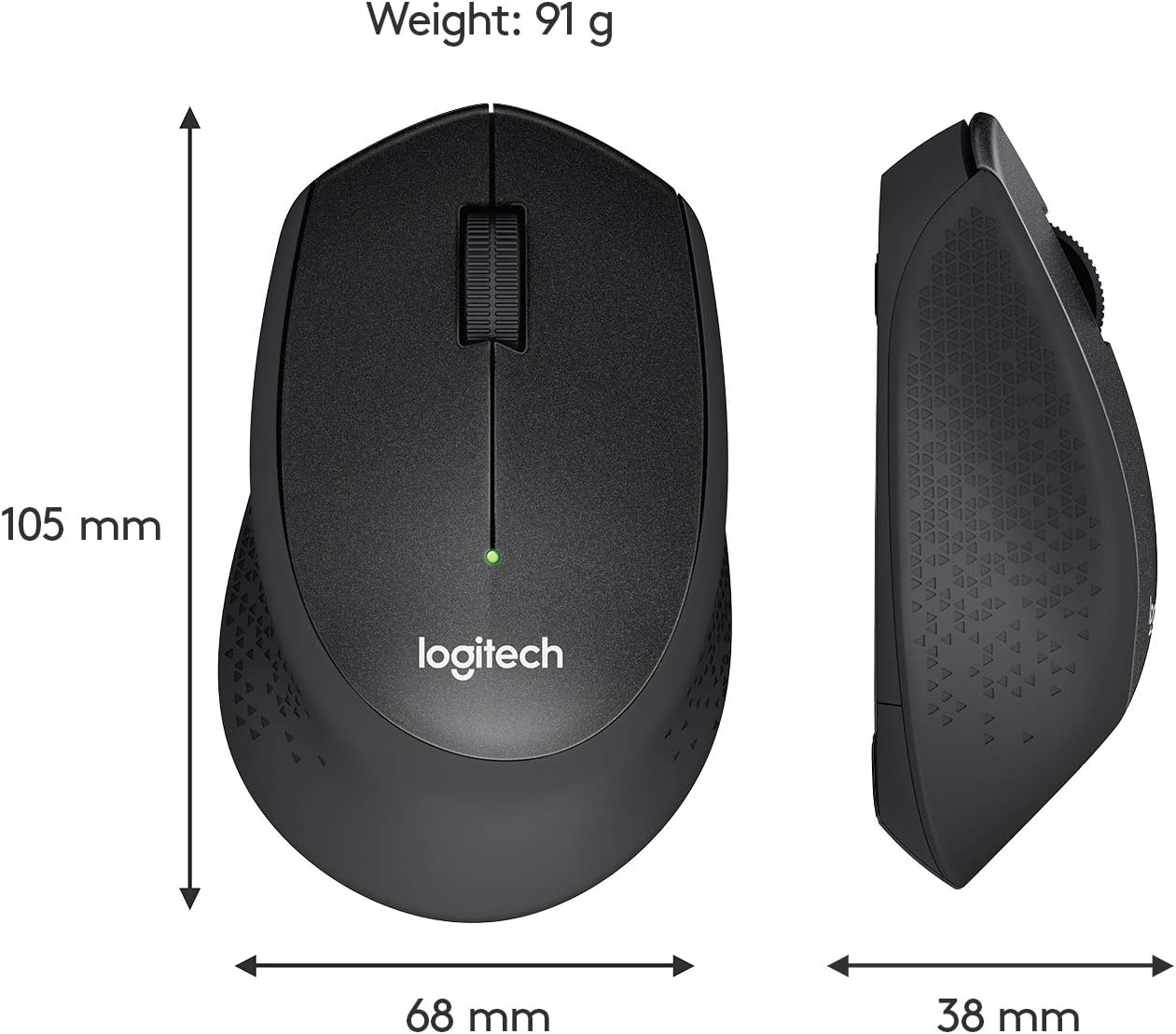 Logitech M330 SILENT PLUS Wireless Mouse, 2.4GHz with USB Nano Receiver, 1000 DPI Optical Tracking, 2-year Battery Life, Compatible with PC, Mac, Laptop, Chromebook