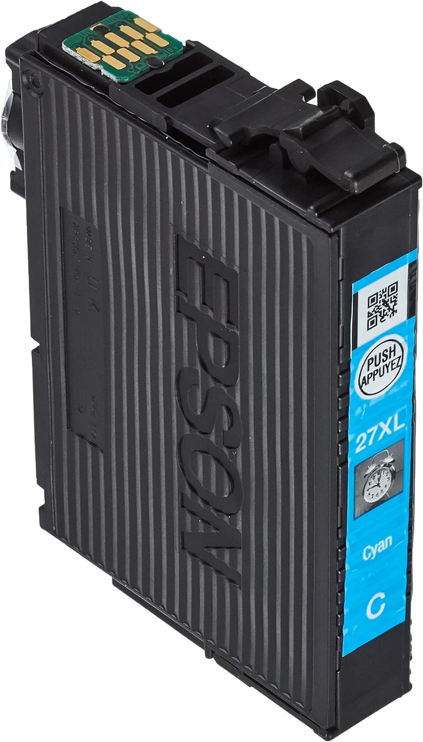 Epson 27XL Cyan Alarm Clock High Yield Genuine, DuraBrite Ultra Ink Cartridge