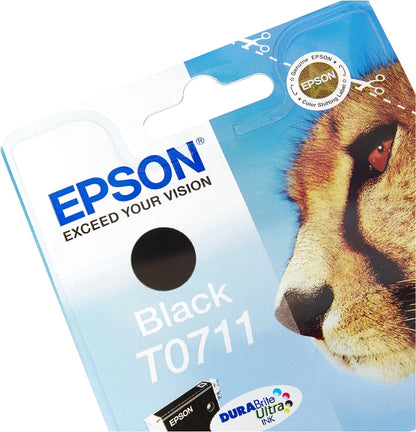 Epson T071 Serie Ghepardo, Cartuccia Originale Getto d'Inchiostro DURABrite Ultra, Formato Standard, Nero