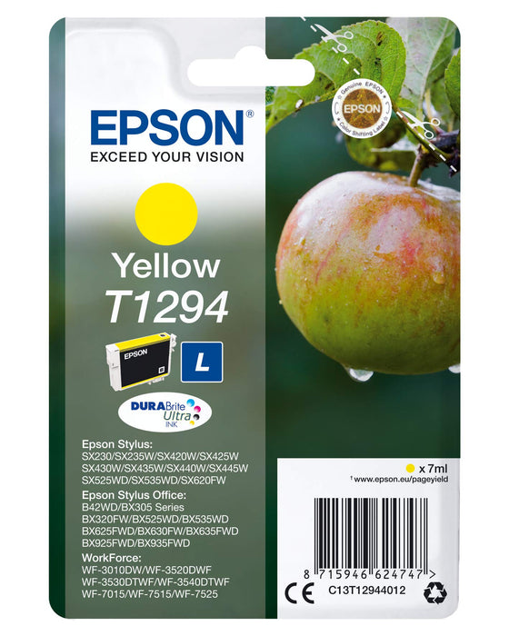 Epson T1294 Yellow Apple Genuine DURABrite Ultra Ink Cartridge