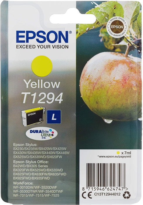 Epson T1294 Yellow Apple Genuine DURABrite Ultra Ink Cartridge