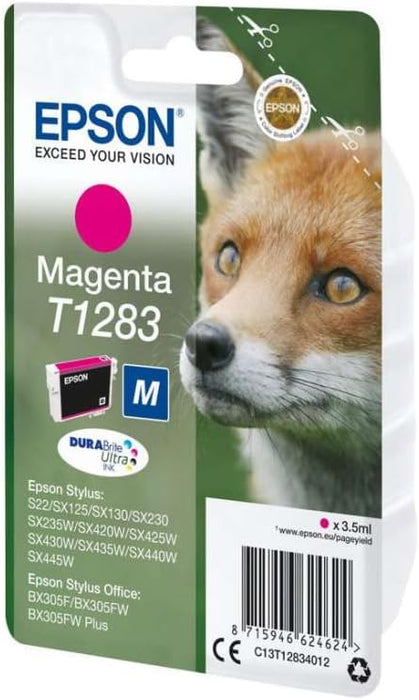 Epson T1283 Magenta Fox Genuine, DURABrite Ultra Ink Cartridge