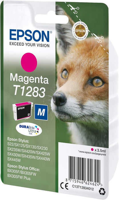 Epson T1283 Magenta Fox Genuine, DURABrite Ultra Ink Cartridge