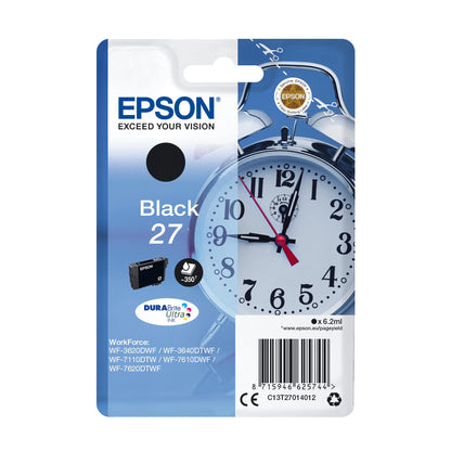 Epson 27 Black Alarm Clock Genuine, DuraBrite Ultra Ink Cartridge