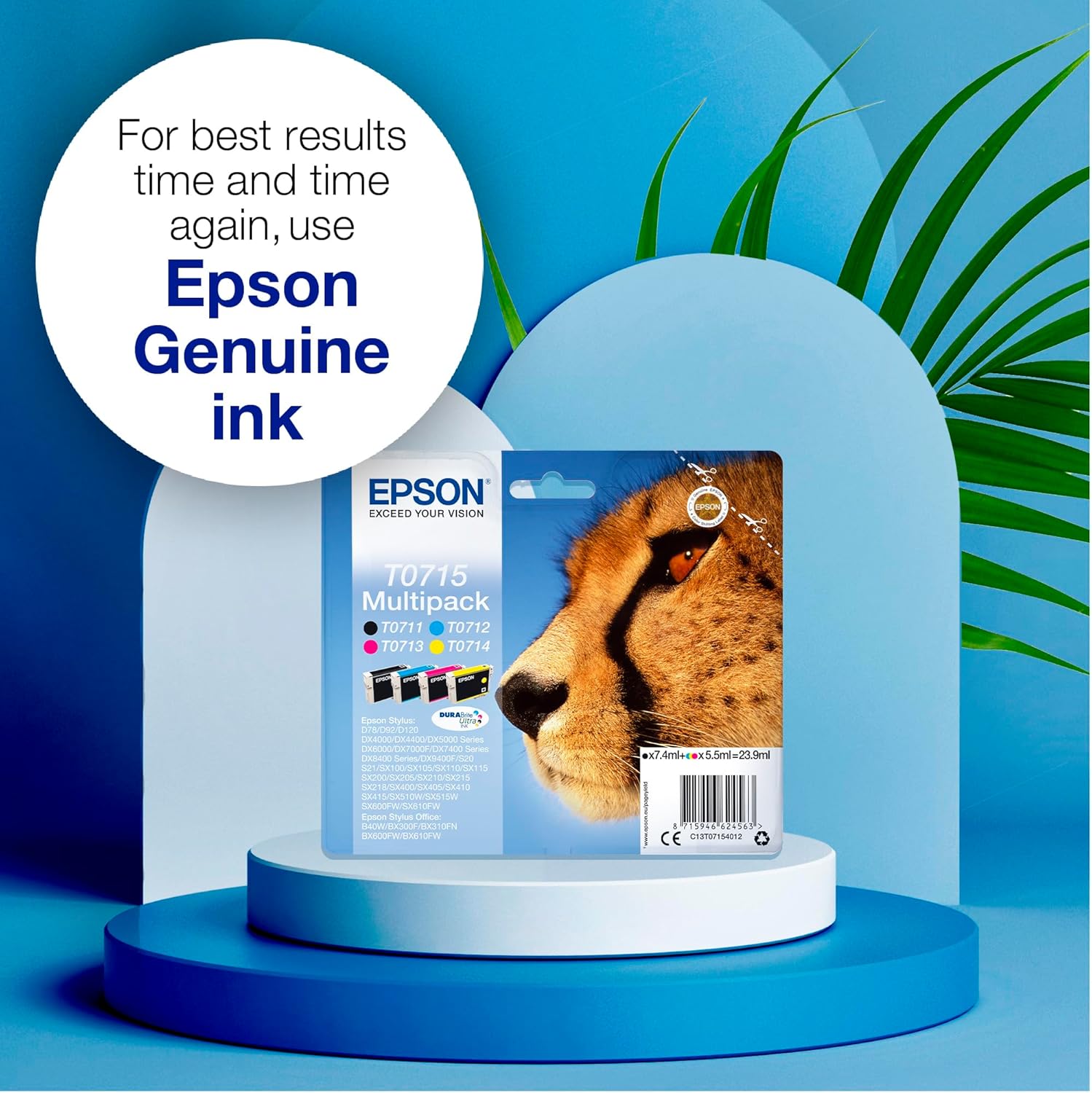 Epson T071 Serie Ghepardo, Cartuccia Originale Getto d'Inchiostro DURABrite Ultra, Formato Standard, Magenta