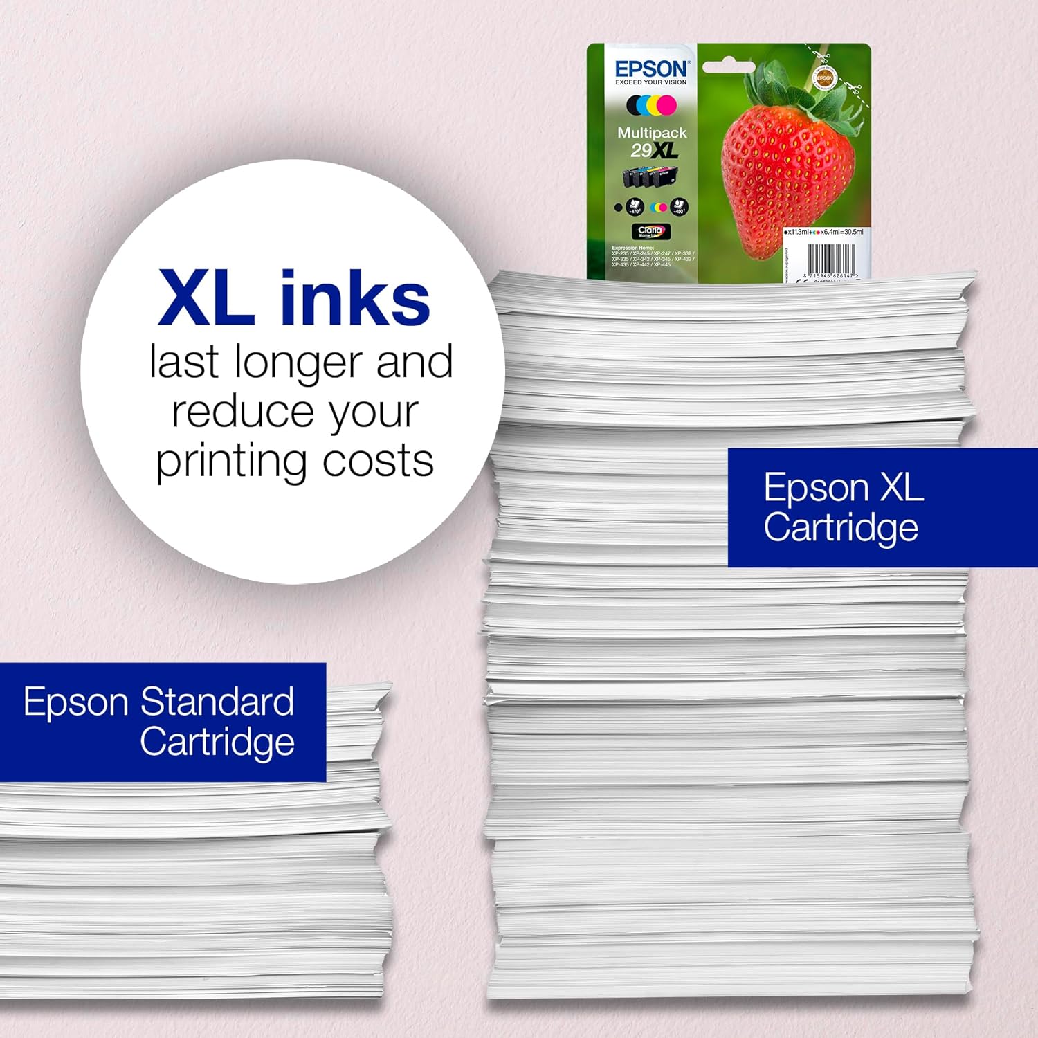 Epson 29 Strawberry Genuine Multipack, 4-colours Ink Cartridges, Claria Home Ink