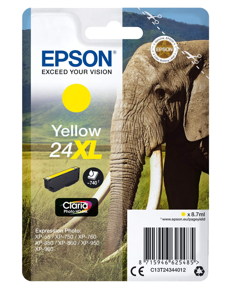 Epson Serie Elefante Cartuccia Getto d'Inchiostro, Giallo