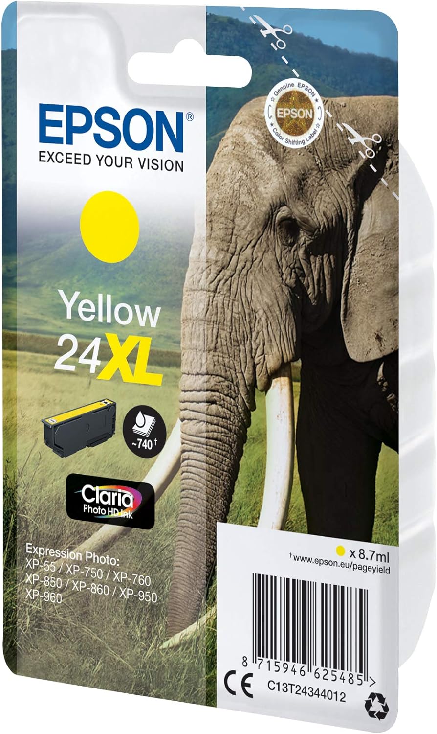 Epson Serie Elefante Cartuccia Getto d'Inchiostro, Giallo