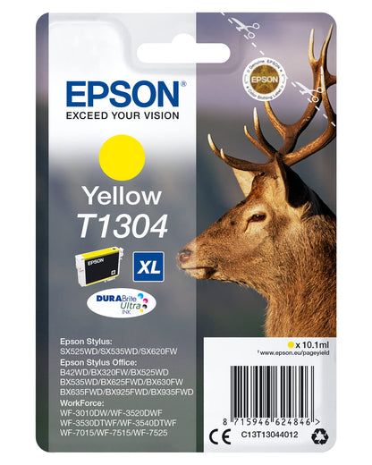 Epson T1304XL Yellow Stag Genuine High Yield DURABrite Ultra Ink Cartridge