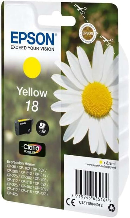 Epson 18 Yellow Daisy Genuine, Claria Home Ink Cartridge