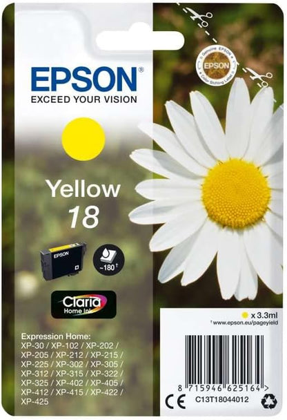 Epson 18 Yellow Daisy Genuine, Claria Home Ink Cartridge