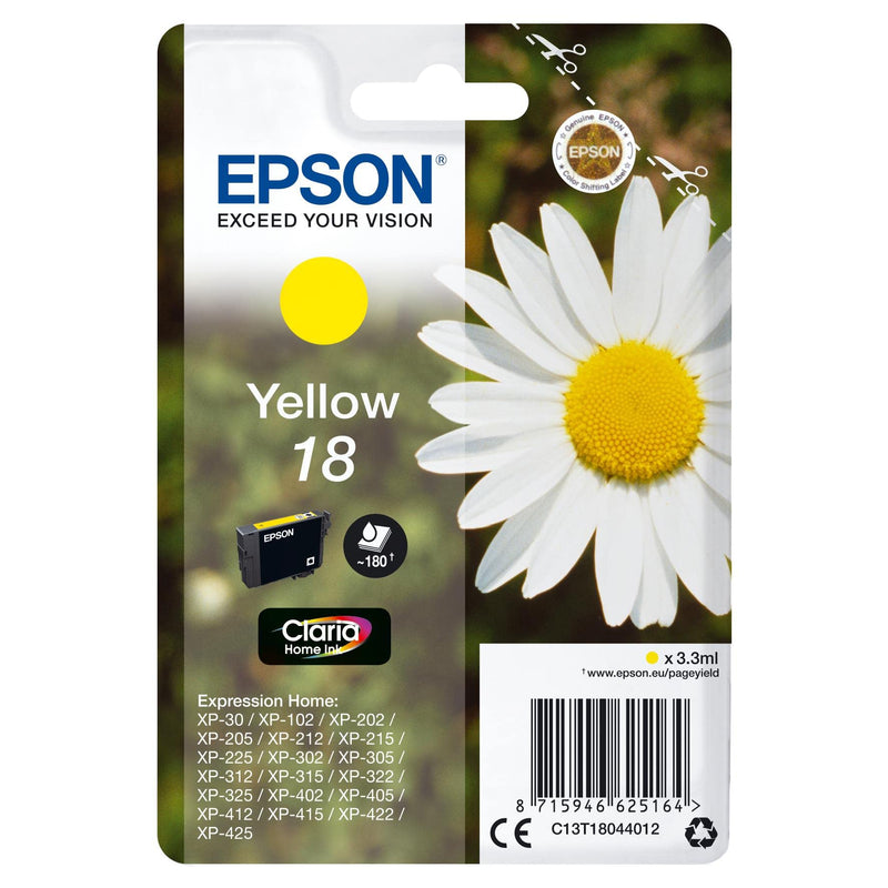 Epson 18 Yellow Daisy Genuine, Claria Home Ink Cartridge