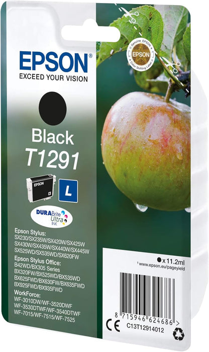 Epson T1291 Black Apple Genuine DURABrite Ultra Ink Cartridge