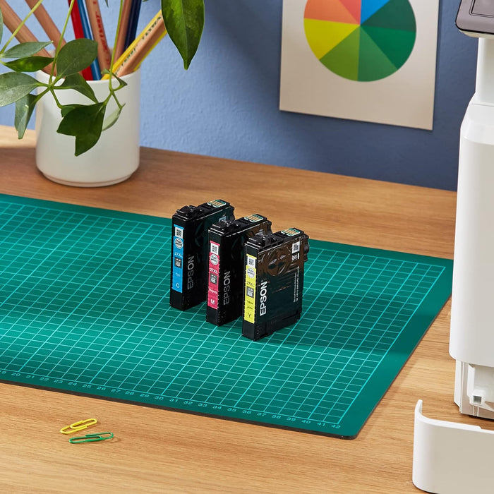 Epson Multipack 27XL Alarm Clock, Original XL Ink Cartridges High Capacity, Cyan, Magenta, Yellow, WF-3620DWF/WF-3640DTWF/WF-7110DTW/WF-7210DTW/WF-7610DWF/WF-7620DTWF/WF-7710DWF/WF-7715DWF/WF-7720DTWF