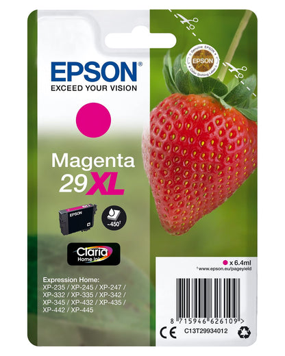 Epson C13T29934010 - Cartucho de tóner adecuado para XP235, paquete estándar, XL, magenta, válido para los modelos Expression Home XP-235, XP-245 y otros