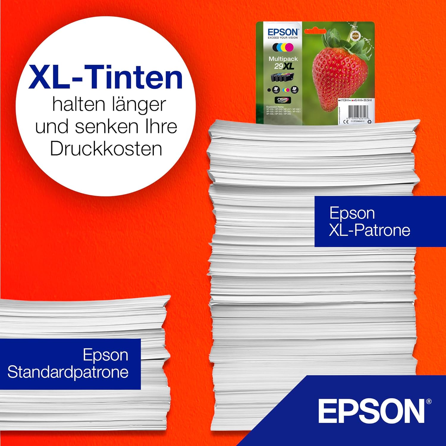 Epson C13T29934010 - Cartucho de tóner adecuado para XP235, paquete estándar, XL, magenta, válido para los modelos Expression Home XP-235, XP-245 y otros