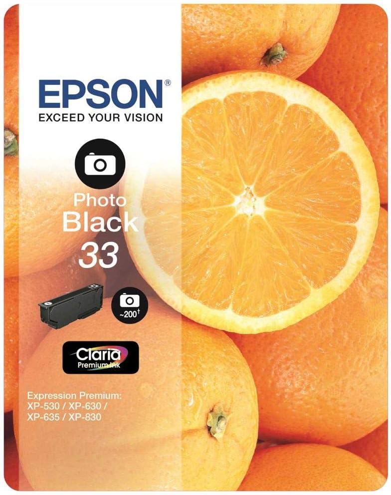 Epson 33 Photo Black Oranges, Genuine, Claria Premium Ink