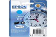 Epson 27 Cyan Alarm Clock Genuine, DuraBrite Ultra Ink Cartridge