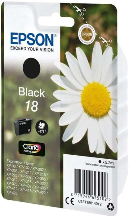 Epson 18 Black Daisy Genuine, Claria Home Ink Cartridge