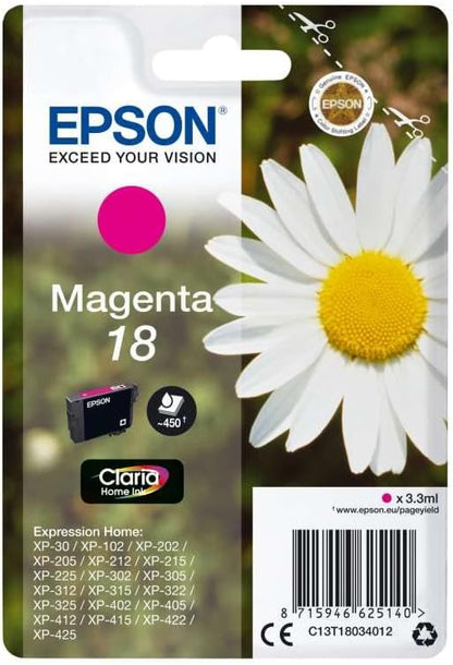 Epson 18 Magenta Daisy Genuine, Claria Home Ink Cartridge