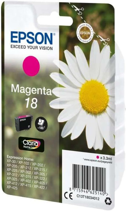 Epson 18 Magenta Daisy Genuine, Claria Home Ink Cartridge