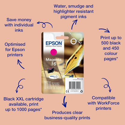 Epson 235M299 Original 16 Tinte Füller (WF-2630WF, WF-2650DWF, WF-2660DWF, WF-2750DWF, WF-2760DWF), magenta