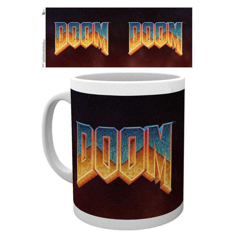GB eye Ltd, Doom Classic, Logo, Mug, Wood, Various, 15x10x9 cm