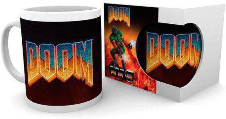 GB eye Ltd, Doom Classic, Logo, Mug, Wood, Various, 15x10x9 cm