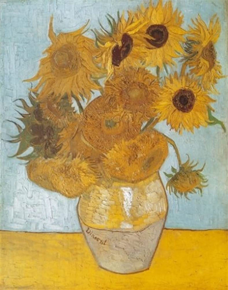 Clementoni 31438 van Gogh – Vase mit Sonnenblumen – Puzzle 1000 Teile, Museum Collection, Geschicklichkeitsspiel für die ganze Familie, Erwachsenenpuzzle ab 14 Jahren Sonnenblumen, Van Gogh