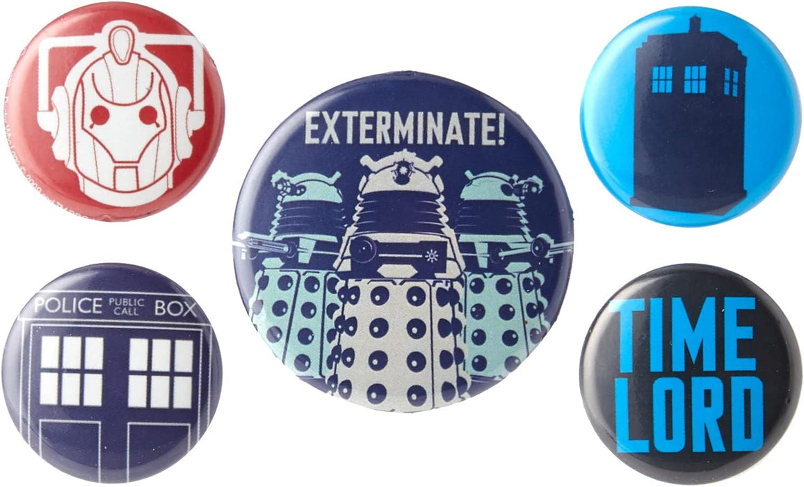 Pyramid International Doctor Who Exterminate Badge, Multi-Colour, 10 x 12.5 x 1.3 cm