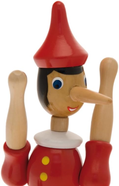Teorema Giocattoli VD40192 Wooden Pinocchio Height 30 cm, multi-coloured