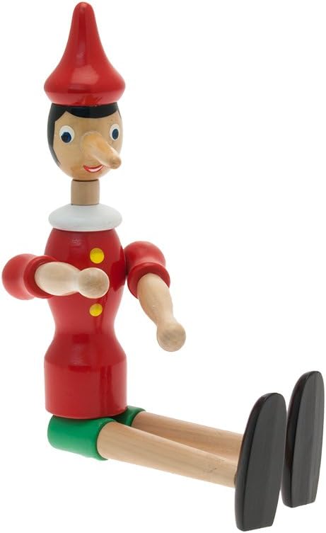 Teorema Giocattoli VD40192 Wooden Pinocchio Height 30 cm, multi-coloured
