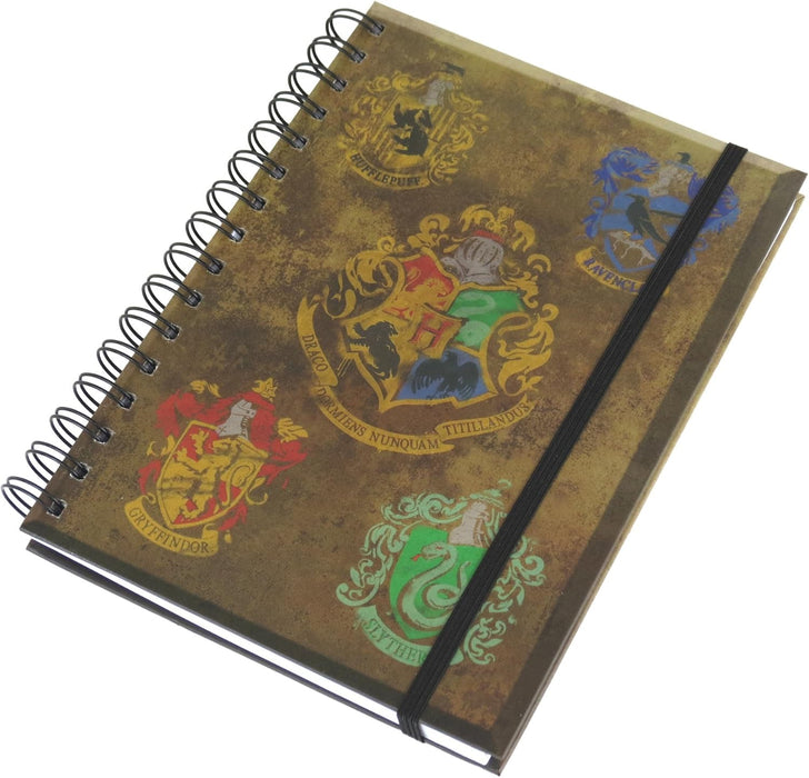 Harry Potter SR72083 Notizbuch A5 Spiralbindung mit den Wappen der Häuser von Hogwarts