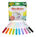 Crayola - Marqueurs pour tissu, 10 pièces, rouge, rose, orange, jaune, violet, vert clair, bleu, bleu clair, gris, noir, Pour décorer les T-shirts et les objets en tissu, 58-8633