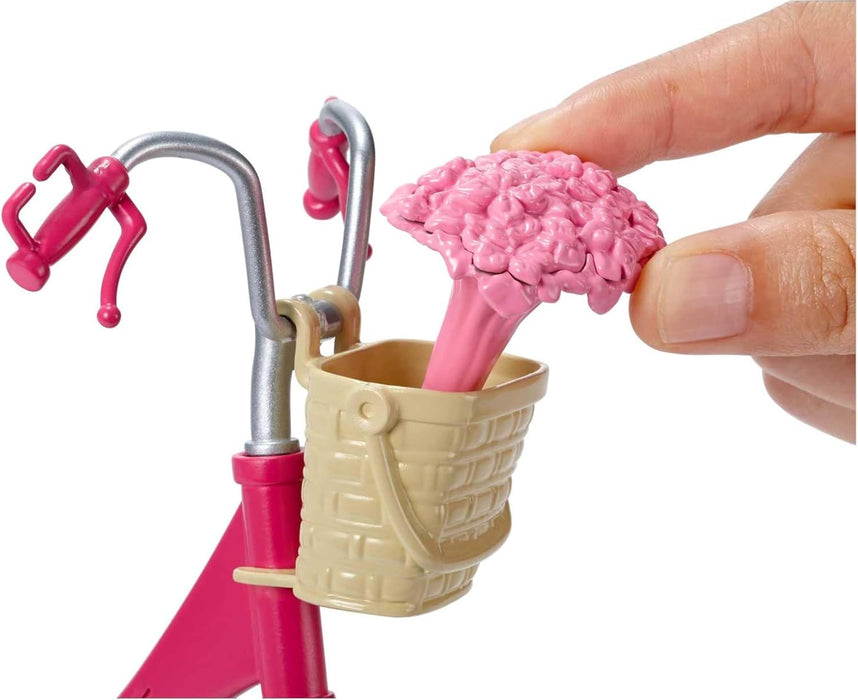 Barbie Bicycle with Basket of Flowers, DVX55