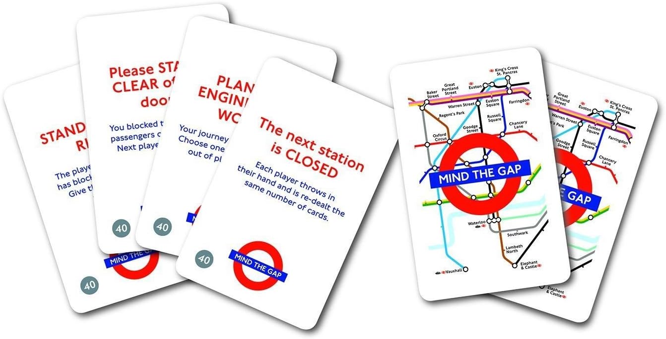 Mind the Gap Card Game | TFL | Card Matching Game for Adults & Kids | London Underground Travel Tin | Ages 6+, 2-8 Players