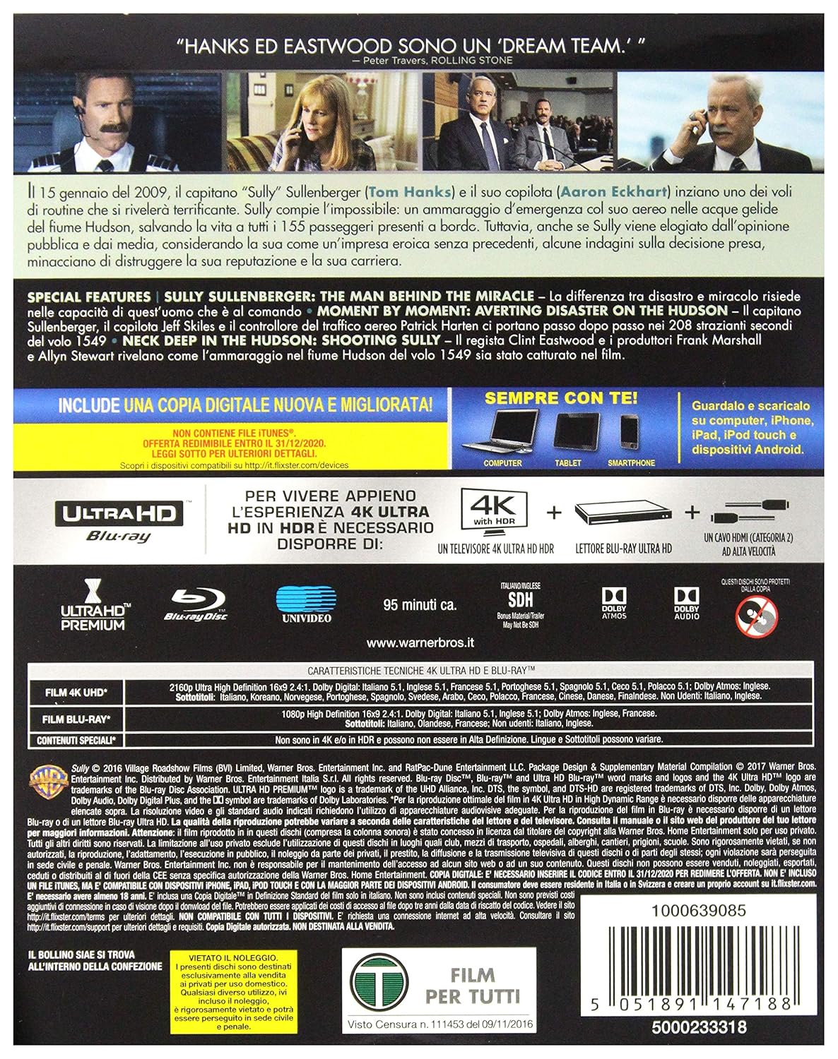 Sully (4K Ultra-HD + Blu-Ray + Dig.Copy